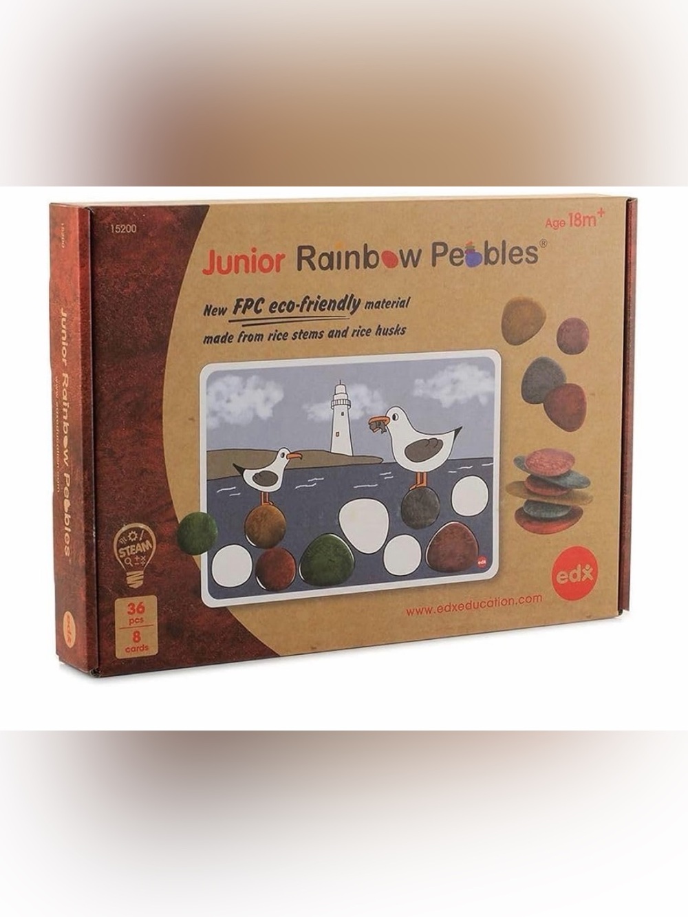 Junior Rainbow Pebbles Eco-Friendly Toy Set by - Multicolor